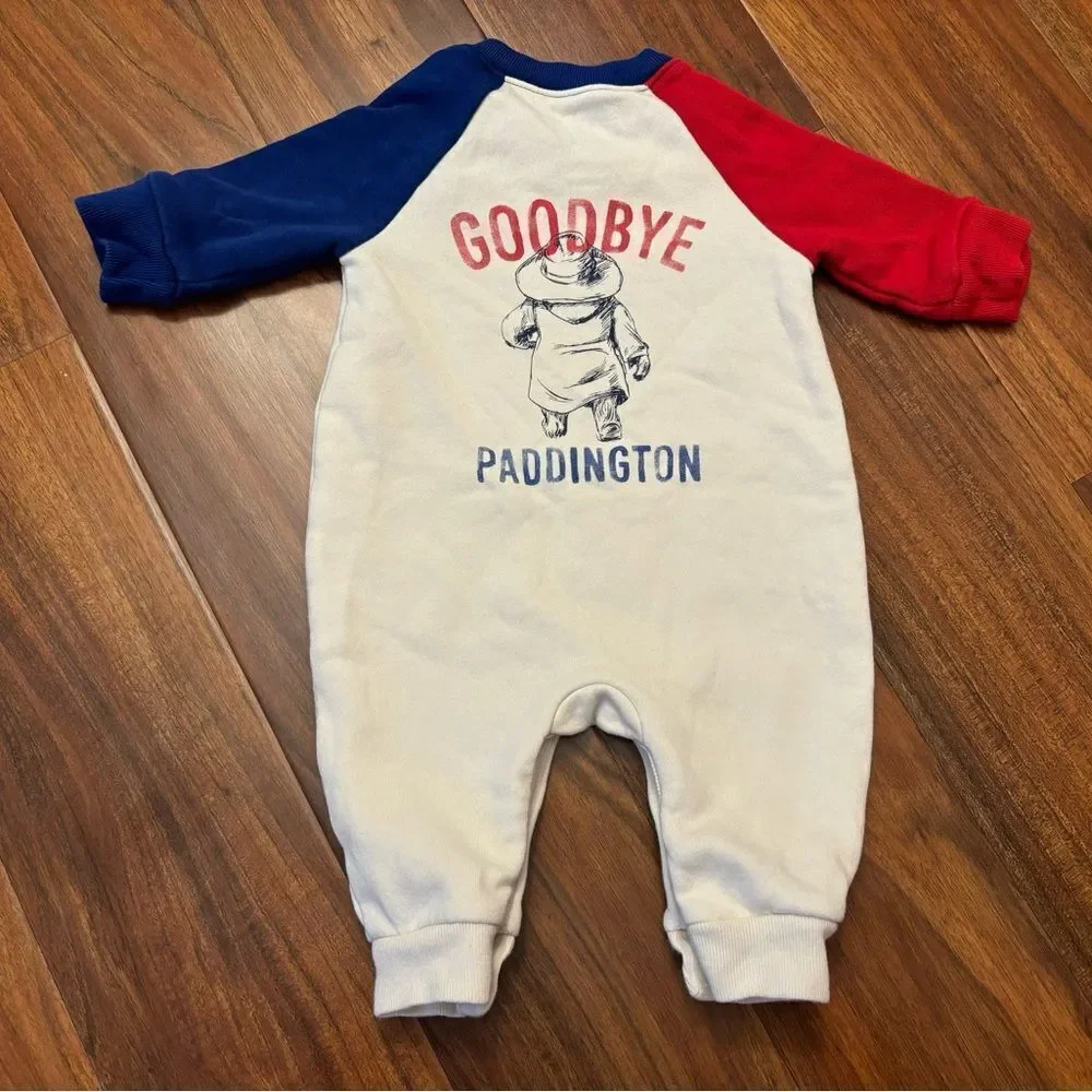 Baby Gap Hello Goodbye Paddington jumpsuit onesie